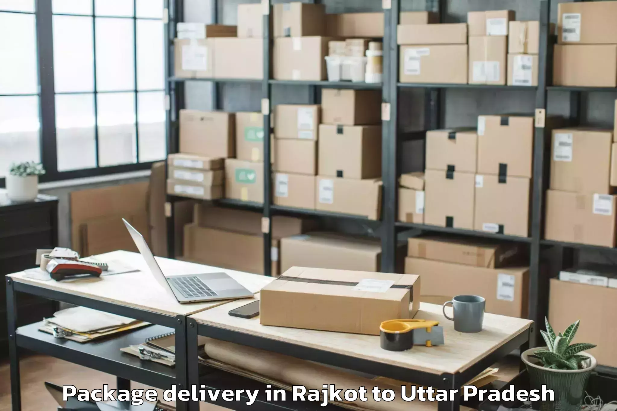 Trusted Rajkot to Haraiya Package Delivery